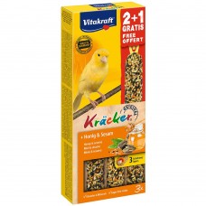 Лакомство для канареек Vitakraft «Kracker Original + Honey & Sesame» 81 г / 3 шт. (мёд и кунжут)