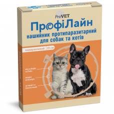 Нашийник для котів та собак ProVET «ПрофіЛайн» 35 см (від зовнішніх паразитів, колір: помаранчевий)