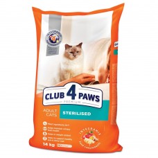 Сухой корм для стерилизованных кошек Club 4 Paws Premium 14 кг (курица)