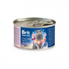Влажный корм для кошек Brit Premium Chicken & Hearts 200 г (паштет с курицей и сердцем)