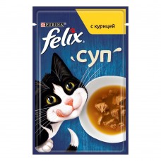 Влажный корм для кошек Felix Soup pouch 48 г (курица)