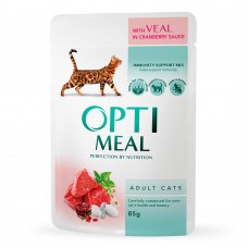 Влажный корм для взрослых кошек Optimeal 85 г (телятина)