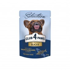 Влажный корм для взрослых собак малых пород собак Club 4 Paws Premium Selection pouch 85 г (лосось и макрель)