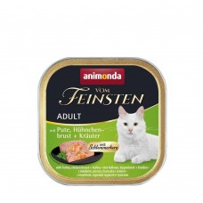 Влажный корм для кошек Animonda Vom Feinsten Adult Turkey, Chicken breast + Herbs | 100 г (индейка, курица и травы)