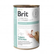 Влажный корм для собак Brit VetDiets Dog Struvite, при лечении и для профилактики мочекаменной болезни, 400 г (индейка и горошек)