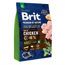 Сухой корм для взрослых собак гигантских пород (весом от 45 кг) Brit Premium Adult XL 3 кг (курица)