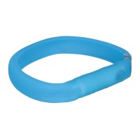 Ошейник Trixie силиконовый светящийся USB «Flash» L-XL 70 cм / 30 мм (синий)