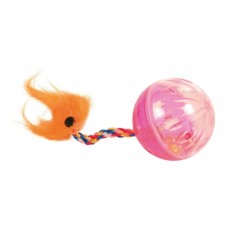 Іграшка для котів Trixie М\'яч з брязкальцем та хвостом d=4 см, набір 2 шт. (пластик, кольори в асортименті)