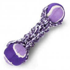 Игрушка для собак Ebi Канат плетеный с двумя мячами 34,5 см (текстиль)
