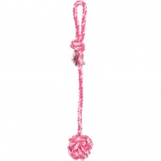 Игрушка для собак Trixie Мяч плетёный с ручкой 50 см, d=7 см (текстиль, цвета в ассортименте)
