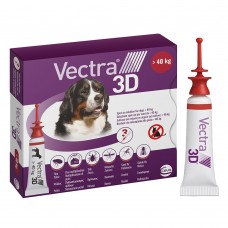 Капли на холку для собак Ceva «Vectra 3D» (Вектра 3D) от 40 до 65 кг, 3 пипетки (от внешних паразитов)