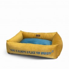 Лежак для собак Noble Pet Albert Bravery 70 х 50 х 22 см (жёлтый) - dgs