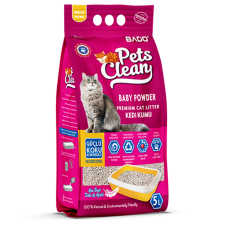 Наполнитель туалета для кошек Pets Clean Baby Powder 5 л (бентонитовый)