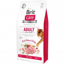 Сухой корм для кошек Brit Care Cat GF Adult Activity Support 7 кг (курица и индейка)