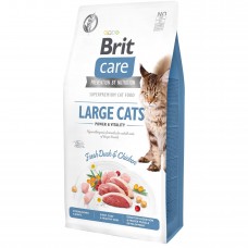 Сухой корм для кошек крупных пород Brit Care Cat GF Large cats Power & Vitality 7 кг (курица и утка)