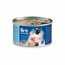 Влажный корм для кошек Brit Premium Trout & Liver 200 г (паштет с форелью и печенью)