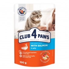 Вологий корм для котів Club 4 Paws Premium 100 г (лосось)