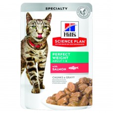 Влажный корм для кошек, для снижения веса Hills Science Plan Adult Perfect Weight 85 г (лосось)