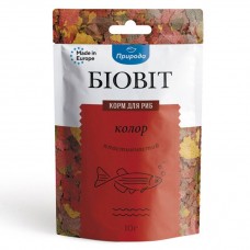 Сухий корм для акваріумних риб Природа в пластівцях Біовіт «Колор» 10 г (для всіх акваріумних риб)