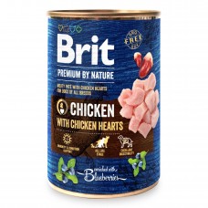 Влажный корм для собак Brit Premium By Nature Chicken with Hearts 400 г (курица)