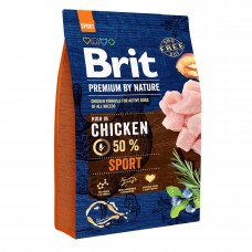 Сухой корм для активных собак всех пород Brit Premium Sport 3 кг (курица)