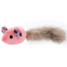 Игрушка для кота мяч GimCat 18 х 5 х 5 см (плюш, перья, кошачья мята)
