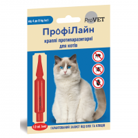 Краплі на холку для котів ProVET «ПрофіЛайн» від 4 до 8 кг, 1 піпетка (від зовнішніх паразитів)