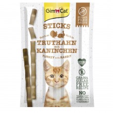 Ласощі для котів GimCat Sticks 4 шт. (індичка та кролик)
