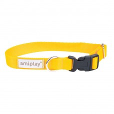 Ошейник для собак регулируемый Amiplay Samba M 25-40 см / 20 мм (жёлтый)