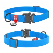 Ошейник WAUDOG Waterproof з QR-паспортом 31-49 см / 25 мм (голубой)