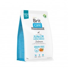 Сухой корм для молодых собак крупных пород Brit Care Dog Grain-free Junior Large Breed беззерновой | (лосось) 3 кг