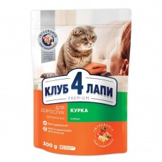 Сухий корм для стерилізованих кішок Club 4 Paws Premium 300 г (курка)