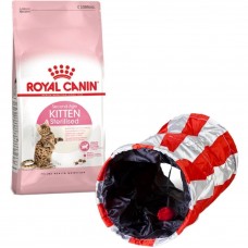 Сухой корм для стерилизованных котят Royal Canin Kitten Sterilised | 2 кг (домашняя птица) + Подарок туннель-игрушка