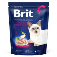 Сухой корм для стерилизованных котов Brit Premium by Nature Cat Sterilised 300 г (курица)