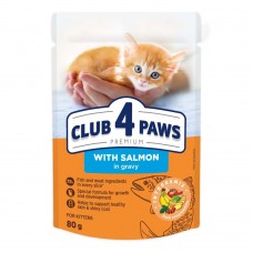 Влажный корм для котят Club 4 Paws Premium pouch 80 г (лосось)