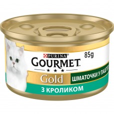 Влажный корм для кошек Gourmet Gold Pieces in Pate Rabbit 85 г (кролик)