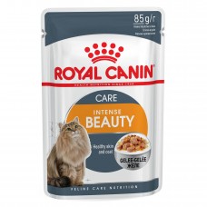 Влажный корм для кошек, шерсть которых требует дополнительного ухода Royal Canin Intense Beauty Jelly 85 г (домашняя птица)