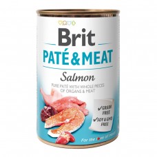 Влажный корм для собак Brit Pate & Meat Salmon 400 г (курица и лосось)