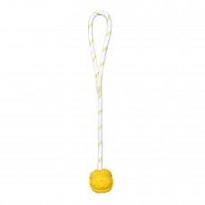 Игрушка для собак Trixie Мяч на верёвке с ручкой 35 см, d=7 см (резина, цвета в ассортименте)