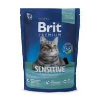 Сухой корм для кошек с чувствительным пищеварением Brit Premium Cat Sensitive 1,5 кг (ягненок)