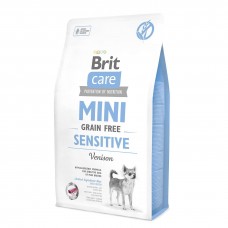 Сухой корм для собак миниатюрных пород с чувствительным пищеварением Brit Care Mini GF Sensitive 2 кг (оленина)