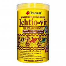 Сухой корм для аквариумных рыб Tropical в хлопьях «Ichtio-Vit» 1 л (для всех аквариумных рыб)