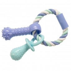 Игрушка для собак GimDog Дент Плюс веревка/кольцо с термопластичной резиной, 15см
