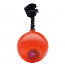 Игрушка для собак Bomber Мяч светящийся, с ручкой 17 см (резина)