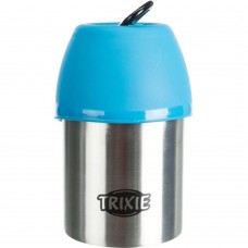 Бутылка дорожная Trixie с миской 300 мл (чёрная, синяя)