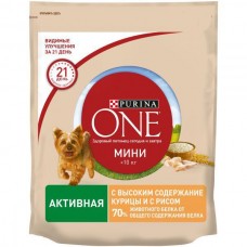 Сухой корм для активных собак малых пород Purina One Mini Active 800 г (курица и рис)