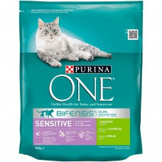 Сухой корм для кошек Purina One Sensitive 800 г (индейка и рис)