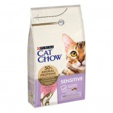 Сухой корм для кошек с чувствительным пищеварением Cat Chow Sensitive 1,5 кг (лосось)