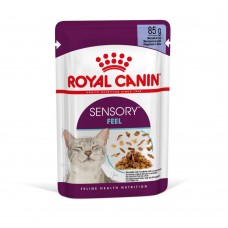 Влажный корм для кошек для стимуляции тактильных рецепторов ротовой полости Royal Sensory Feel pouch в желе 85 г