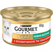 Влажный корм для кошек Gourmet Gold Savoury Cake Beef & Tomatoes 85 г (говядина и томаты)